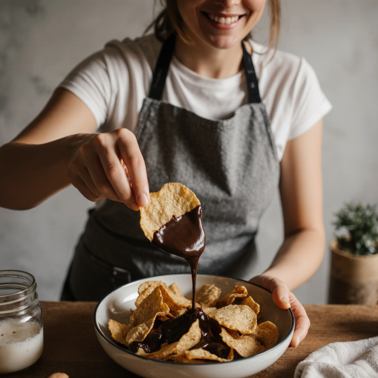 What are chocolate covered chips and how are they made?